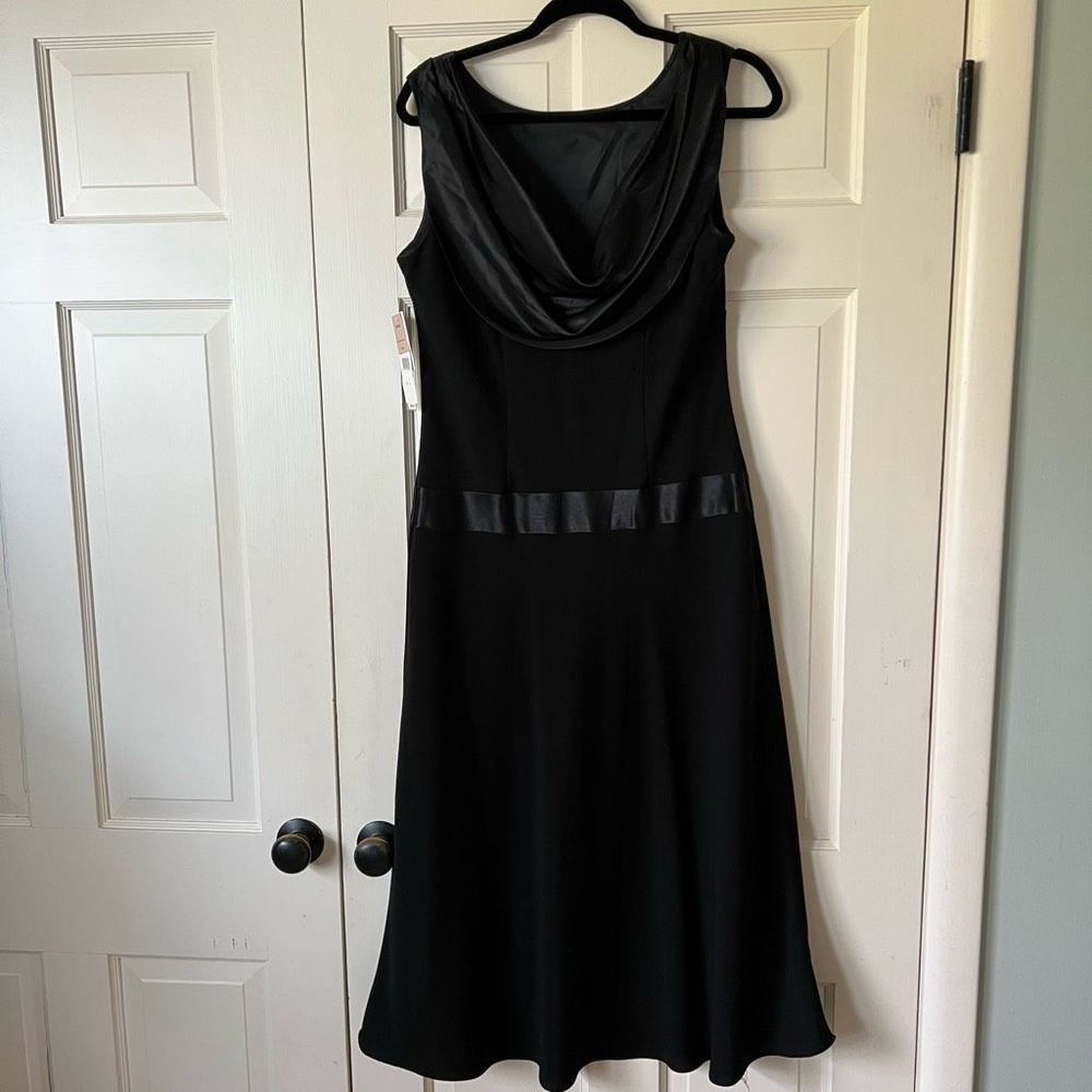 Vintage Miss Dorby black midi formal dress 12